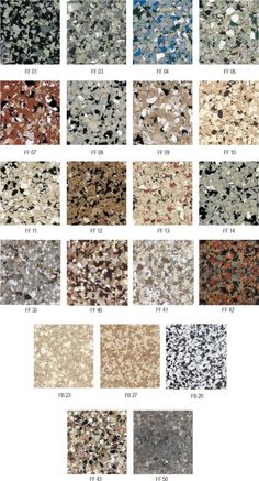 the different colors and sizes of granite countertops in various shapes, sizes and finishes