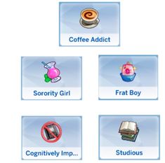 the screenshot shows different types of food and drinks in this game, including coffee, tea