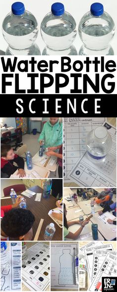 Water bottle flipping in the classroom? Yes with this STEM challenge project students will love. Water bottle flip experiment, water bottle flip science, water bottle flip lesson plan, science fair, bottle flipping, bottle tossing, bottle flip experiment, scientific method Scientific Method Middle School, Cool Science Fair Projects, Bottle Flip, Science Teacher Gifts, Stem Challenge, 4th Grade Science, 6th Grade Science, Kid Experiments, Fair Projects