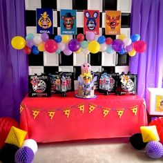 an image of a birthday party with balloons