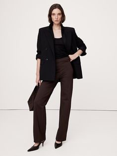 Straight Everywhere Ponte Pant | Banana Republic Clothes Capsule Wardrobe, Ponte Pant, Water Consumption, Ponte Pants, Knit Pants, Inspiration Style, Bottom Clothes, Ankle Pants, Straight Leg Pants