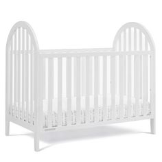 a white crib on a white background