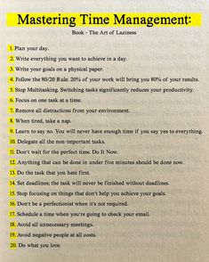 a book with instructions on how to write a time management checklist for students and teachers