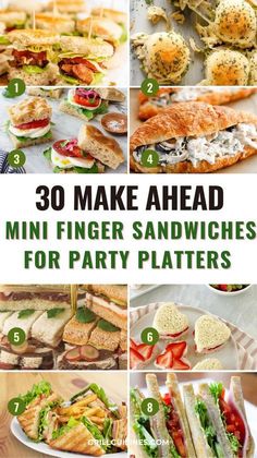 the top ten finger sandwiches for party platters