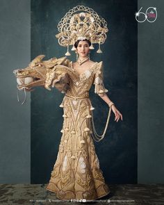 Filipina Gown, Binibining Pilipinas National Costume, Concept Outfits, Binibining Pilipinas, Philippine Fashion, Ocean Dress, Philippines Fashion, Filipiniana Dress