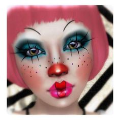 Clown Girl Makeup, Hallowen Schminke, Carnaval Make-up, Circus Makeup, Fantasy Make-up, Halloweenský Makeup, Clown Girl, Drag Make-up, Character Makeup