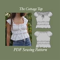 the cottage top sewing pattern is shown