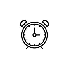 an alarm clock icon on a white background