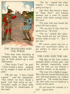 an old book page with two children talking to each other