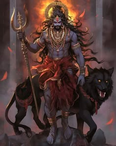 Kaal Bhairav is a fierce manifestation of Lord Shiva, often associated with time and destruction. Revered as the guardian of time, he symbolizes the impermanence of the material world. Devotees seek his blessings for protection and the removal of obstacles on their spiritual journey. #Kaal Bhairav #LordShiva Kal Bhairav Wallpaper, Kala Bhairava Images, Kaal Bhairav Wallpaper, Bhairava God, Bhairava God Art, Kala Bhairava, Arte Ganesha, God Artwork