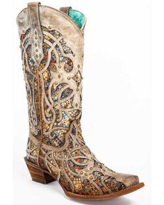 Corral Women's Embellished Western Booties - Snip Toe - Country Outfitter Comfortable Womens Boots, Classic Black Boots, Wedding Boots, Corral Boots, Archive Fashion, Turquoise Leather, Military Boots, Cowgirl Boots, Western Boots