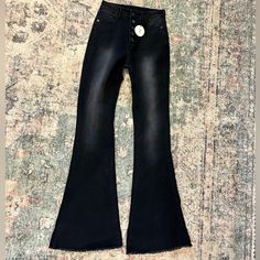 Nwt Boutique Black High Waisted Bell Bottom Jeans Size Xs. Waist Laying Flat Is 12”, Inseam Is 32” Smoke Free Home High Waisted Bell Bottom Jeans, Black Bell Bottoms, Bke Jeans, Bell Bottoms, Flare Jeans, Bell Bottom Jeans, Colored Jeans, Jeans Size, Wide Leg