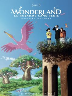 the movie poster for wonderlandland, featuring two people standing on top of a tower