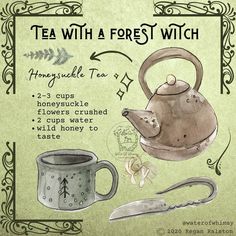 Witch Tea, Witchy Wall Art, Kitchen Witch Recipes, 귀여운 음식 그림, Forest Witch, Eclectic Witch