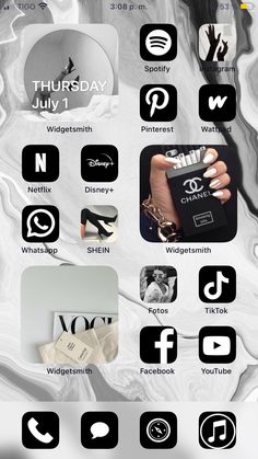 an iphone screen showing the icons for different things on it, including shoes and jewelry