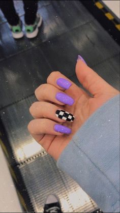 Purple Acrylic Nails, Grunge Nails, Simple Acrylic Nails, Acrylic Nails Coffin Short, Summer Acrylic Nails, Square Acrylic Nails, Fire Nails