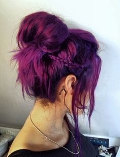 Stylish Hair Colors, Purple Pixie, Plum Hair, Cute Hair Colors, Hair Color Purple, Dye My Hair, Cool Hair Color, Grunge Hair