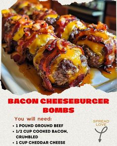 Recipe Pioneer Bacon Cheeseburger, 1 Pound, Cheeseburger, Cheddar Cheese, 1 Cup, Ground Beef, Cheddar, Biscuits, Bacon