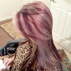 Crazy Hair Colour Ideas, Colored Highlights Black Women, Blonde And Burgundy Hair Peekaboo, Cherry Coke Hair Color With Blonde Highlights, Blonde Hair Dip Dyed, Fun Hair Inspo Color, Diff Hair Colors, Red Root Hair, Hair Color Combo Ideas