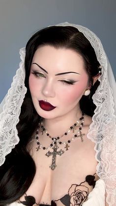 Vampire Wedding, Wedding Makeup Bride, Goth Wedding, Dark Wedding, By Any Means Necessary, Romantic Goth, Dope Makeup, Gothic Makeup