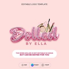 the word dollhead by ella is not edible in any way but can be edited for you