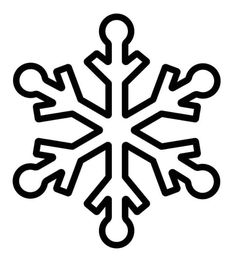 a snowflake is shown in black and white