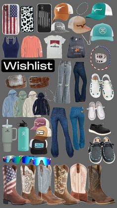 Christmas List Ideas Country Girl, Western Girl Christmas List, Western Christmas Gifts For Her, Country Christmas Gifts For Teens, Country Clothing Brands, Country Christmas Wish List, Country School Outfits Casual, Country Wishlist Ideas, Country Christmas List Ideas