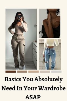 if you need to step up your look but don't know how don't look any further! starting off with a basic simple elegant body suit that is actually a skims dupe! thong body suit. A good pair of ripped mom jeans | trending cute nude neutral cargo pants for women | and of course basic elegant jewelry to make any outfit stand out | Women High Waisted Cargo Pants Wide Leg Casual Pants Military Trousers festival, festival outfits, nails, summer nails White button down shirt, White button up outfits White Button Up Outfits, Neutral Cargo Pants, Button Up Outfits, Summer Nails White, Cargo Pants Wide Leg, Wide Leg Casual Pants, Cargo Pants For Women, Jewelry To Make, High Waisted Cargo Pants