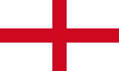 the flag of england is red and white with a cross at the center on it