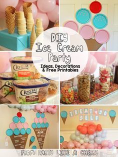 ice cream party ideas and decorations