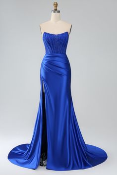 Fabric: Polyester. The fabric is comfortable for skin. Package Contents: 1x Women Dress. Occasion: Whether you are dressing it for a wedding party, prom, evening party or any other occasions, this party dress will be your lovely partner. Royal Blue Dress For Graduation, Breathtaking Prom Dresses, Royal Blueprom Dress, Royal Blue Prom Dress Plus Size, Royal Blue Dress Homecoming, Marine Ball Dresses Formal Gowns, Sapphire Blue Prom Dress, Blue Hoco Dress Long, Sweet 16 Blue Dresses