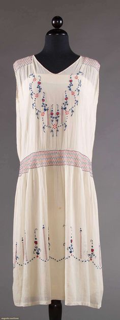 Dress, cotton, French, 1920s 1920s Summer Dress, 1920's Dresses, Vintage Outfits 90s, 1920s Outfits, French Summer, Roaring 20's, 20s Fashion, 1920s Dress, Celebrity Design