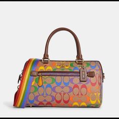 Nwt Coach Rainbow Design Bag Rainbow Bag, Design Bag, Rainbow Design, Luggage Sets, Cute Bags, Art Clothes, Coach Bags, Purse Wallet, Purses And Handbags