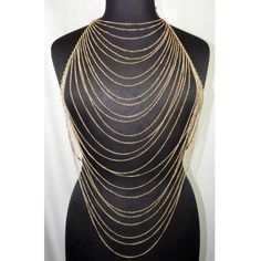 Current Air Los Angeles Gold Tone Cascading Body Chain. New With Tag. Body Chain Fashion, Character Clothing, Belly Rings, Gold Style, Womens Jewelry Necklace, Gold Tones, High Heels, Jewelry Necklaces, Angeles