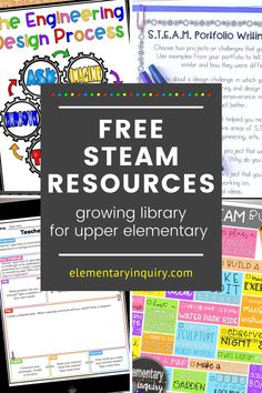 the free steam resources for upper elementary and middle school students to use in their library