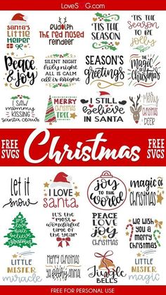 christmas svt bundle with different font styles