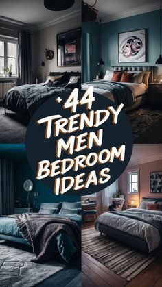 #girlsroom #bedroomideas #dormdecor #bohobedroom #bohochic #homedecortips Dark Mens Bedroom Ideas, Men’s Bed Room Aesthetic, Bachelor House Ideas, Single Mans Bedroom Ideas, Man Flat Interior, College Boy Bedroom Ideas, Bachelor Pad Bedroom Masculine Interior, Men's Bedroom Ideas Modern, Mans Bedroom Ideas Masculine Interior