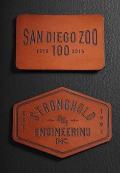 Custom Laser Engraved Leather Patches - Bulk Laser Leather Engraving, Leather Signage, Camp Smores, Hat Inspiration, Swag Ideas, Travel Patches