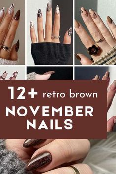 Get Trendy with Acrylic Nails for Fall 2024! Gel Nails Solid, Thanksgiving Nails Brown, Classy Neutral Nails, Nails With Simple Design, Nails Light Brown, Fall Nails Thanksgiving, Simple Thanksgiving Nails, Thanksgiving Nails Fall, Dark Brown Nails