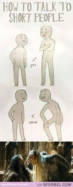 an image of how to talk to short people in the movie's avatars