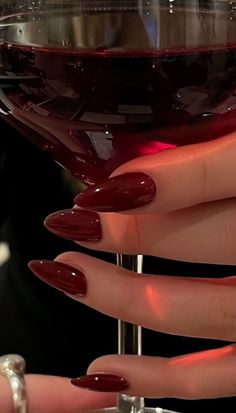 Dark Red Nails, Red Nail Polish, Red Nail, Minimalist Nails, Dream Nails, Nail Arts