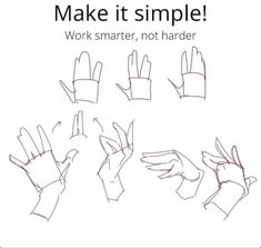 hand gestures with the words make it simple work smarter, not harder