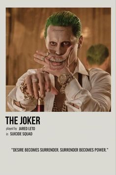 The Joker From The Squad Movie, Joker From Squad, Joker Suicidé Squad, The Joker Poster, Joker Squad, Movie Character Posters, Movie Poster Room, Joker Film, Joker Wallpaper