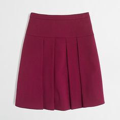 Brand New J.Crew Pleated Box Skirt In A Beautiful Merlot/Burgundy Color. Classic Addition To Any Wardrobe! Red Flared Pleated Skirt For Work, Chic Red Pleated Skirt For Workwear, Burgundy Pleated Skirt, Box Skirt, Hot Pink Skirt, Navy Mini Skirt, Cotton Pencil Skirt, Midi Skirt With Pockets, Box Pleat Skirt