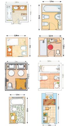 the floor plan for a small bathroom and bedroom