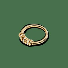 Diamond Rondelle Charm Ring Yellow Gold Diamond Rings With Rotating Bezel, Diamond Watches Women, Charm Ring, Solid Gold Rings, Charm Rings, Women Diamond, Metal Bracelets, Huggies Earrings, Pave Diamonds