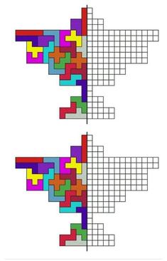 two crossword puzzles with different colored squares