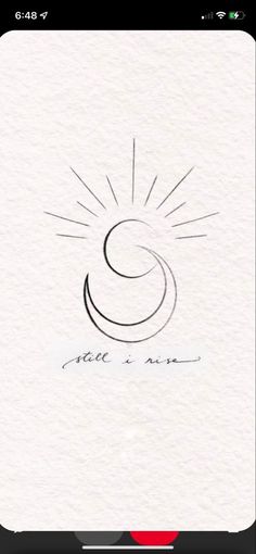 an iphone screen with a drawing of a sun and the words, make it nice