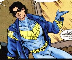 a comic strip with a man dressed as batman