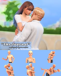 an animated image of a man and woman hugging each other with the caption'the journal '